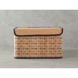 English Home Stripy Bambu Saklama Kutusu Naturel 36 x 27 x 22 cm - Renkli