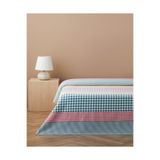 English Home Summer Grid Baskılı Pamuklu Çift Kişilik Pike 200X220 cm Turuncu