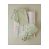 English Home Summer Stripe Çift Kişilik Pike Takımı 200x220 cm Yeşil-Turuncu