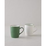 English Home Sway Bone Porselen 2'li Kupa 255 ml Yeşil