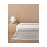 English Home Sweet Stripes Baskılı Pamuklu Tek Kişilik Pike 150X220 cm Pembe