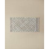 English Home Tassel Check Pamuklu Püsküllü Banyo Paspası Bej
