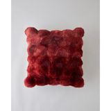 English Home Terra Pelüş Kırlent Kılıfı 45x45 cm Bordo - 45 x 45