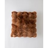 English Home Terra Pelüş Kırlent Kılıfı 45x45 cm Kahve - Kahverengi