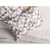 English Home Trigon Pamuklu 2'li Yastık Kılıfı 50 x 70 cm Gri - Bej - Standart
