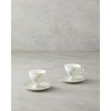 English Home Valentina New Bone China 4 Parça 2 Kişilik Kahve Fincan Takımı 80 ml Açık Yeşil