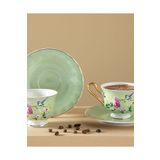 English Home Vanilla New Açık Yeşil 2 Kişilik 90 ML Kahve Fincan Takımı