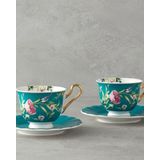 English Home Vanilla New Bone China 4 Parça 2 Kişilik Çay Fincanı Takımı Turkuaz