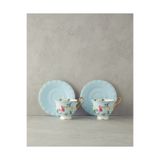 English Home Vanilla New Bone China 4 Parça 2 Kişilik Fincan Takımı Açık Mavi