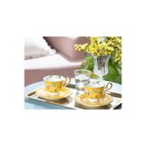 English Home Vanilla New Bone China 4 Parça 2 Kişilik Kahve Fincan Takımı 90 ml Sarı