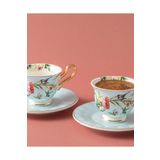 English Home Vanilla New Bone China 4 Parça 2 Kişilik Kahve Fincan Takımı Açık Mavi