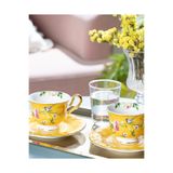 English Home Vanilla New Bone China 4 Parça 2 Kişilik Kahve Fincan Takımı Sarı
