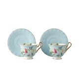 English Home Vanilla New Bone China Çay Fincan Takımı 4 Parça 2 Kişilik Açık Mavi