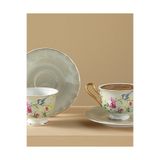 English Home Vanilla New Bone China Kahve Fincan Takımı 4 Parça 2 Kişilik Açık Gri