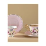 English Home Vanilla New Bone China Kahve Fincan Takımı 4 Parça 2 Kişilik Açık Pembe