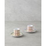 English Home Vibe Porselen 4 Parça 2 Kişilik Kahve Fincan Takımı 80 Ml Renkli Renkli