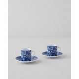 English Home Viva Porselen 4 Parça 2 Kişilik Kahve Fincan Takımı 80 ml Lacivert