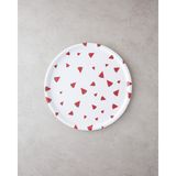 English Home Watermellies Plastik Tepsi 36 cm Beyaz - Kırmızı