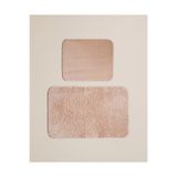 English Home Wavelet Kaydırmaz Taban Banyo Paspası Seti 60x100 cm + 50x60 cm Açık Bej