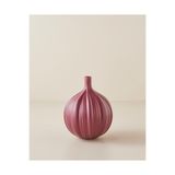 English Home Wavy Stoneware Vazo 14,5x14,5x19 cm Bordo
