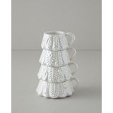 English Home White Pine Dolomite 4'lü Kupa 153 ML-193 ML-267 ML-267 ml Beyaz