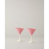 English Home Whitney Cam 2'li Cup - Dondurma Kasesi 175 ml Pembe - Krem