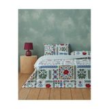 English Home Winter Patch Flanel Tek Kişilik Nevresim Takımı 160x220 cm Açık Yeşil