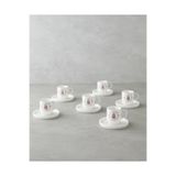 English Home Wisteria New Bone China 12 Parça 6 Kişilik Kahve Fincan Takımı 90 ml Beyaz