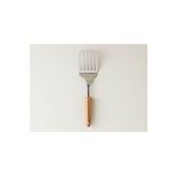 English Home Woody Spatula Çelik Izgara Spatula Servis Gereci Kahve