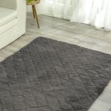 ENGLISH HOME Yatak odası için halı, halı, makinede yıkanabilir, kaymaz halı, mutfak, rahat, oturma odası ve yatak odası için halılar, yumuşak halı, antrasit, 80 x 150 cm