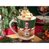 English Home Yılbaşı Happy Bear Dolomite Kupa 300 ml Renkli 1 Adet Eğlenceli Tasarım