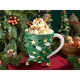 English Home Yılbaşı Pine Tree Dolomite Kupa 300 ml Koyu Yeşil