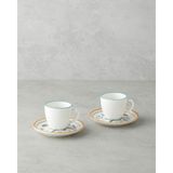 English Home Zelia Bone Porselen 4 Parça 2 Kişilik Kahve Fincan Takımı 90 ml Renkli - 4 Adet