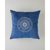 English Home Zodiac Kadife Nakışlı Kırlent Kılıfı 45X45 cm Lacivert