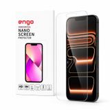 Engo Apple iPhone 12 İle Uyumlu Ekran Koruyucu Şeffaf, Dayanıklı Esnek Yapılı Kırılmaz 9H Nano Cam Koruma