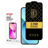 Engo Apple iPhone 13 İle Uyumlu Ekran Koruyucu Antistatik 9H Temperli Kırılmaz Cam, Toz Tutmayan Parmak İzi Önleyici, 5D Tam Kaplayan Esd Koruma, Hd Şeffaf