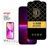 Engo Apple iPhone 13 Pro Max İle Uyumlu Ekran Koruyucu Antistatik 9H Temperli Kırılmaz Cam, Toz Tutmayan Parmak İzi Önleyici, 5D Tam Kaplayan Esd Koruma, Hd Şeffaf