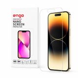 Engo Apple iPhone 14 Pro İle Uyumlu Ekran Koruyucu Şeffaf, Dayanıklı Esnek Yapılı Kırılmaz 9H Nano Cam Koruma