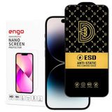 Engo Apple iPhone 14 Pro Max İle Uyumlu Ekran Koruyucu Antistatik 9H Temperli Kırılmaz Cam, Toz Tutmayan Parmak İzi Önleyici, 5D Tam Kaplayan Esd Koruma, Hd Şeffaf