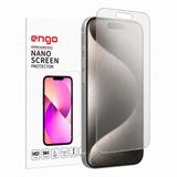 Engo Apple iPhone 15 Pro İle Uyumlu Mat Ekran Koruyucu Parmak İzi Bırakmaz Parlama Önleyici Dayanıklı Esnek Yapılı Kırılmaz 9H Nano Cam Koruma