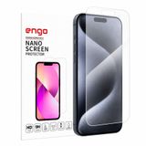 Engo Apple iPhone 15 Pro Max İle Uyumlu Ekran Koruyucu Şeffaf, Dayanıklı Esnek Yapılı Kırılmaz 9H Nano Cam Koruma