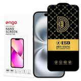 Engo Apple iPhone 16 İle Uyumlu Ekran Koruyucu Antistatik 9H Temperli Kırılmaz Cam, Toz Tutmayan Parmak İzi Önleyici, 5D Tam Kaplayan Esd Koruma, Hd Şeffaf
