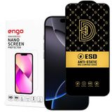 Engo Apple iPhone 16 Pro İle Uyumlu Ekran Koruyucu Antistatik 9H Temperli Kırılmaz Cam, Toz Tutmayan Parmak İzi Önleyici, 5D Tam Kaplayan Esd Koruma, Hd Şeffaf