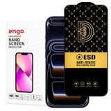 Engo Apple iPhone 17 Pro İle Uyumlu Ekran Koruyucu Antistatik 9H Temperli Kırılmaz Cam, Toz Tutmayan Parmak İzi Önleyici, 5D Tam Kaplayan Esd Koruma, Hd Şeffaf