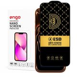 Engo Apple iPhone 17 Pro Max İle Uyumlu Ekran Koruyucu Antistatik 9H Temperli Kırılmaz Cam, Toz Tutmayan Parmak İzi Önleyici, 5D Tam Kaplayan Esd Koruma, Hd Şeffaf