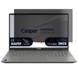 Engo Casper Nirvana X750 15.6 İnç İle Uyumlu Hayalet Ekran Koruyucu Notebook, Yandan Görünmeyen Anti-Spy Gizlilik (Privacy) Laptop Koruması, 9H Temperli Nano Kırılmaz Esnek Cam, Parlama Önleyici 16:9