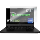 Engo Monster Markut M7 17.3 İnç İle Uyumlu Mat Ekran Koruyucu Notebook, Yansıma Ve Parlama Önleyici Parmak İzi Bırakmayan Laptop Koruma, 9H Temperli Kırılmaz Esnek Nano Cam 16:9