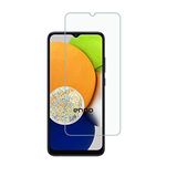 Engo Samsung Galaxy A03 İle Uyumlu Ekran Koruyucu 9H Temperli Kırılmaz Esnek Nano Cam, Çizilmeye Dayanıklı Koruma, HD Şeffaf