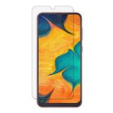Engo Samsung Galaxy A30 İle Uyumlu Ekran Koruyucu 9H Temperli Kırılmaz Esnek Nano Cam, Çizilmeye Dayanıklı Koruma, HD Şeffaf