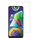 Engo Samsung Galaxy M21 İle Uyumlu Ekran Koruyucu 9H Temperli Kırılmaz Esnek Nano Cam, Çizilmeye Dayanıklı Koruma, HD Şeffaf